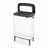 Кош за пране Brabantia Bo 1004176, 2x45 л, Пълнене без отваряне, Вентилационни отвори, Регулируеми крачета, Бял