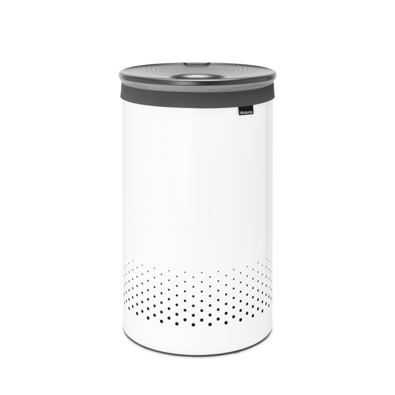 Cos de rufe Brabantia 1004179, 60 L, Capac din plastic, Umplere fara deschidere, Orificii aerisire, Alb