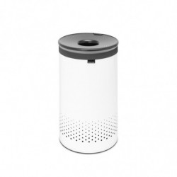 Кош за пране Brabantia 1004179, 60 л, Пластмасов капак, Пълнене без отваряне, Вентилационни отвори, Бял