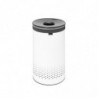 Brabantia Laundry Basket 1004179, 60 L, Plastic Lid, Top-loading, Ventilation Holes, White