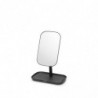 Brabantia ReNew 1004184 Mirror with Accessory Holder, 28.3 x 20 x 12.6 cm, Non-slip base, 360° adjustable, Dark gray