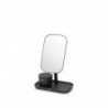Brabantia ReNew 1004184 Mirror with Accessory Holder, 28.3 x 20 x 12.6 cm, Non-slip base, 360° adjustable, Dark gray