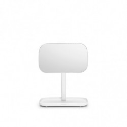 Brabantia ReNew 1004185 Mirror with Accessory Holder, 28.3 x 20 x 12.6 cm, Non-slip base, 360° adjustable, White