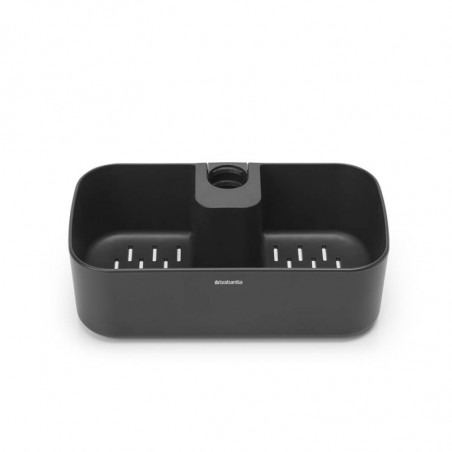 Органайзер за душ Brabantia ReNew 1004186, 7.5х13.3х24.4 см, Дъно с отвори за вода, Устойчивост на корозия, Тъмносив