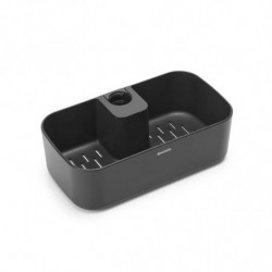 Οργανωτής ντους Brabantia ReNew 1004186, 7.5x13.3x24.4 cm, Βάθος με τρύπες νερού, Ανθεκτικό στη διάβρωση, Σκούρο γκρι