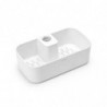 Organizator de duș Brabantia ReNew 1004187, 7.5x13.3x24.4 cm, Fund cu găuri de apă, Rezistent la coroziune, Alb