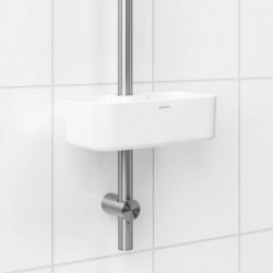 Brabantia ReNew Shower Organizer 1004187, 7.5 x 13.3 x 24.4 cm, Perforated Bottom, Corrosion-Resistant, White