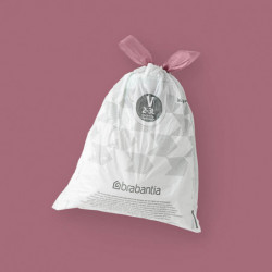 Brabantia PerfectFit NewIcon 1005507 Trash Bags, Size V, 3 L, 40 Count, White