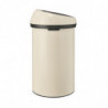 Brabantia Touch Bin 1005510 Trash Can, 60 L, Smooth and Silent Opening, Beige