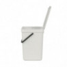 Brabantia Sort&Go 1005511 Recycling Bin, 12 L, Handle, Wall-mountable, Light Gray