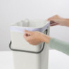 Кош за смет за разделно събиране Brabantia Sort&Go 16L, Light Grey