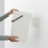 Cos de gunoi colectare selectiva Brabantia Sort&Go 1005516, 16 L, Maner, Montabil pe perete, Gri deschis