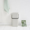Brabantia Sort&Go 1005516 Recycling Bin, 16 L, Handle, Wall-mountable, Light Gray