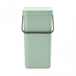 Cos de gunoi colectare selectiva Brabantia Sort&Go 1005517, 16 L, Maner, Montabil pe perete, Verde deschis