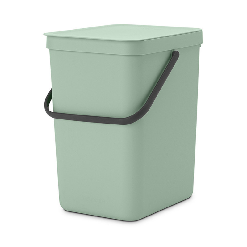 Cos de gunoi colectare selectiva Brabantia Sort&Go 1005522, 25 L, Maner, Montabil pe perete, Verde deschis