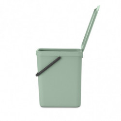 Cos de gunoi colectare selectiva Brabantia Sort&Go 1005522, 25 L, Maner, Montabil pe perete, Verde deschis