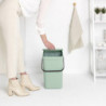 Кош за смет за разделно събиране Brabantia Sort&Go 25L, Jade Green
