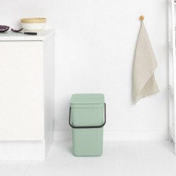 Cos de gunoi colectare selectiva Brabantia Sort&Go 1005522, 25 L, Maner, Montabil pe perete, Verde deschis