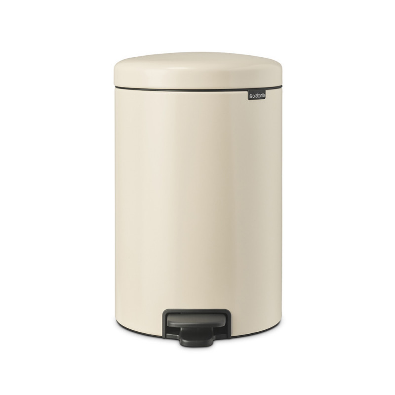 Cos de gunoi cu pedala Brabantia NewIcon 1005535, 20 L, Inchidere lina, Baza antiderapanta, Bej