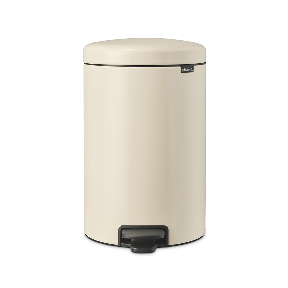 Кош за боклук с педал Brabantia NewIcon 1005535, 20 л, Плавно затваряне, Противоплъзгаща основа, Бежов