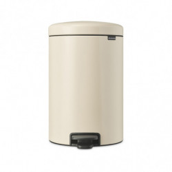 Cos de gunoi cu pedala Brabantia NewIcon 1005535, 20 L, Inchidere lina, Baza antiderapanta, Bej