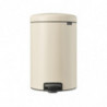 Brabantia NewIcon 1005535 Pedal Bin, 20 L, Soft-Close, Non-Slip Base, Beige