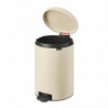 Кош за боклук с педал Brabantia NewIcon 1005535, 20 л, Плавно затваряне, Противоплъзгаща основа, Бежов