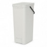 Brabantia Sort&Go 1005554 Recycling Bin, 40 L, Handle, Wall-mountable, Light Gray