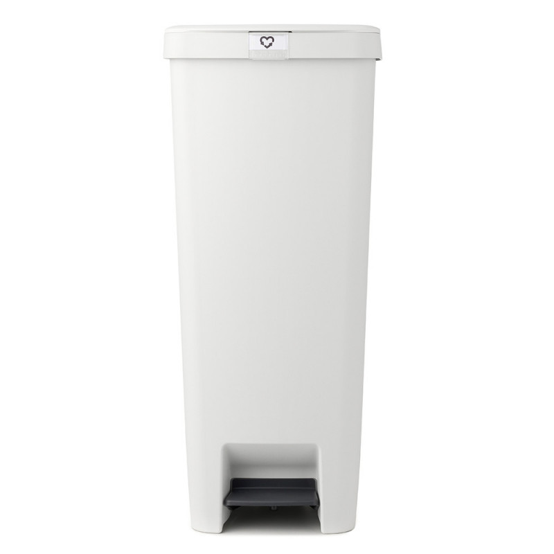 Coș cu pedală Brabantia StepUp 1005556, 40 L, Materiale ecologice, Deschidere mare, Gri deschis