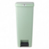 Cos cu pedala Brabantia StepUp 1005558, 40 L, Materiale ecologice, Deschidere mare, Verde deschis