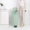 Brabantia StepUp 1005558 Pedal Bin, 40 L, Eco-friendly materials, Large opening, Light green