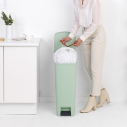 Brabantia StepUp 1005558 Pedal Bin, 40 L, Eco-friendly materials, Large opening, Light green