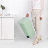 Cos cu pedala Brabantia StepUp 1005558, 40 L, Materiale ecologice, Deschidere mare, Verde deschis