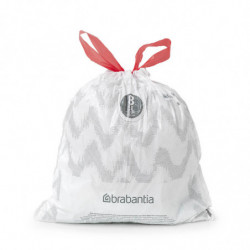 Торбички за кош Brabantia PerfectFit Slide/Paper Bin 1005562, Размер B, 5 л, 10 броя, Бял