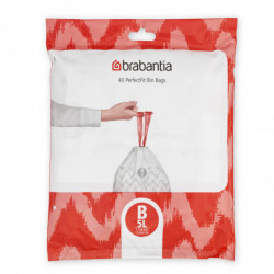 Торба за кош Brabantia PerfectFit Slide/Paper Bin размер B, 5L, 40 броя, пакет