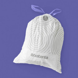 Торбички за кош Brabantia PerfectFit Sort&Go/Built-In 1005567, Размер D, 15-20 л, 10 броя, Бял