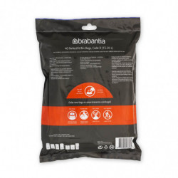 Saci de gunoi Brabantia PerfectFit Sort&Go/Built-In 1005568, Dimensiune D, 15-20 L, 40 buc, Alb