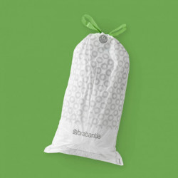 Торба за кош Brabantia PerfectFit NewIcon/Touch 1005570, Размер G, 23-30 л, 10 бр, Бял
