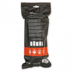 Brabantia PerfectFit FlatBack+/Touch Trash Bag 1005574, Size L, 40–45 L, 20-pack, White