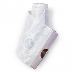 Brabantia PerfectFit FlatBack+/Touch Trash Bag 1005574, Size L, 40–45 L, 20-pack, White