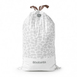 Brabantia PerfectFit FlatBack+/Touch Trash Bag 1005575, Size L, 40–45 L, 40-pack, White