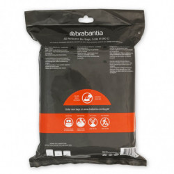 Торбички за кош Brabantia PerfectFit Bo 1005594, Размер М, 60 л, 40 броя, Бял