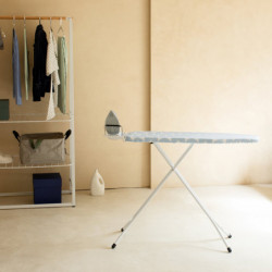 Τραπέζι σιδερώματος Brabantia A 1005615, 110x30 cm, 7 θέσεις ρύθμισης, Βάση για σίδερο, Ανοιχτό μπλε