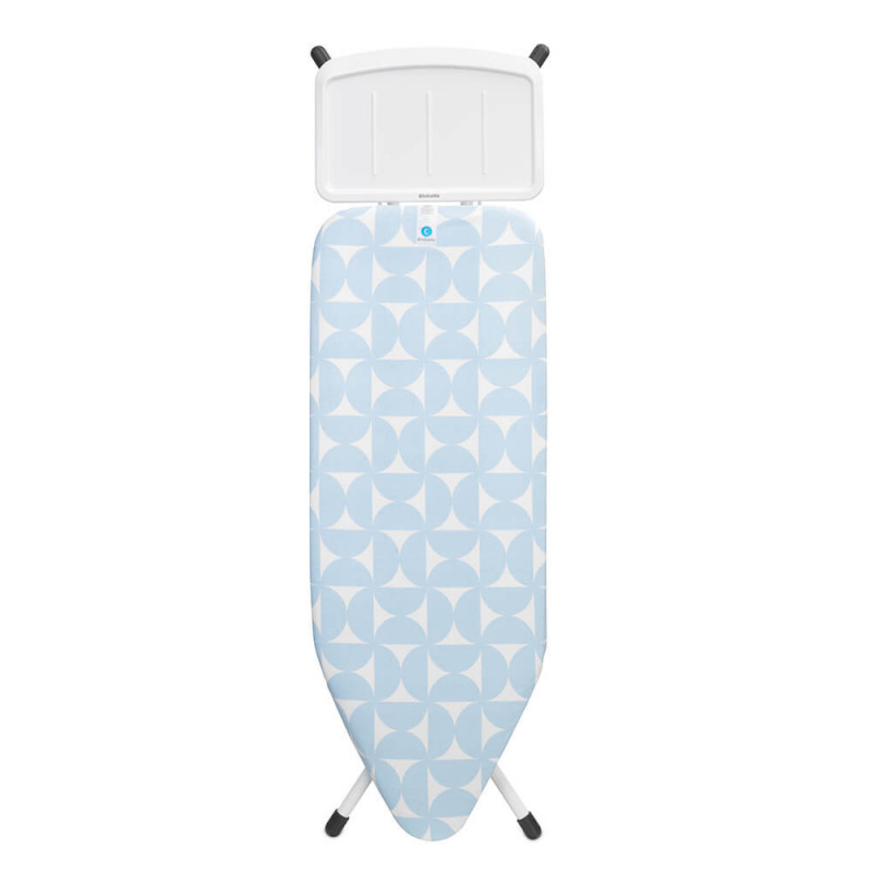 Brabantia C 1005622 Ironing Board, 124x45 cm, 7 height settings, Steam generator holder, Light blue