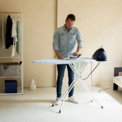 Brabantia C 1005622 Ironing Board, 124x45 cm, 7 height settings, Steam generator holder, Light blue