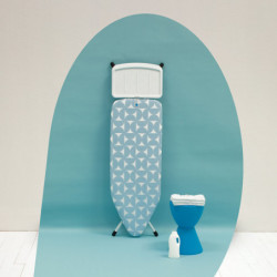 Brabantia C 1005622 Ironing Board, 124x45 cm, 7 height settings, Steam generator holder, Light blue