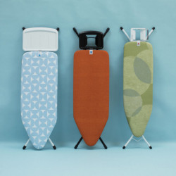 Brabantia C 1005622 Ironing Board, 124x45 cm, 7 height settings, Steam generator holder, Light blue