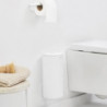 Brabantia MindSet Mineral Toilet Paper Holder 1005677, Double, Floor- or Wall-Mounted, Mineral Finish, White