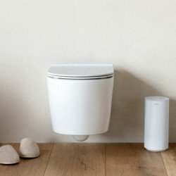 Brabantia MindSet Mineral Toilet Paper Holder 1005677, Double, Floor- or Wall-Mounted, Mineral Finish, White