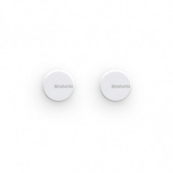 Set of 2 Brabantia MindSet 1005681 Coat Hooks, Mineral Finish, Mounting Kit Included, Up to 2 kg, White